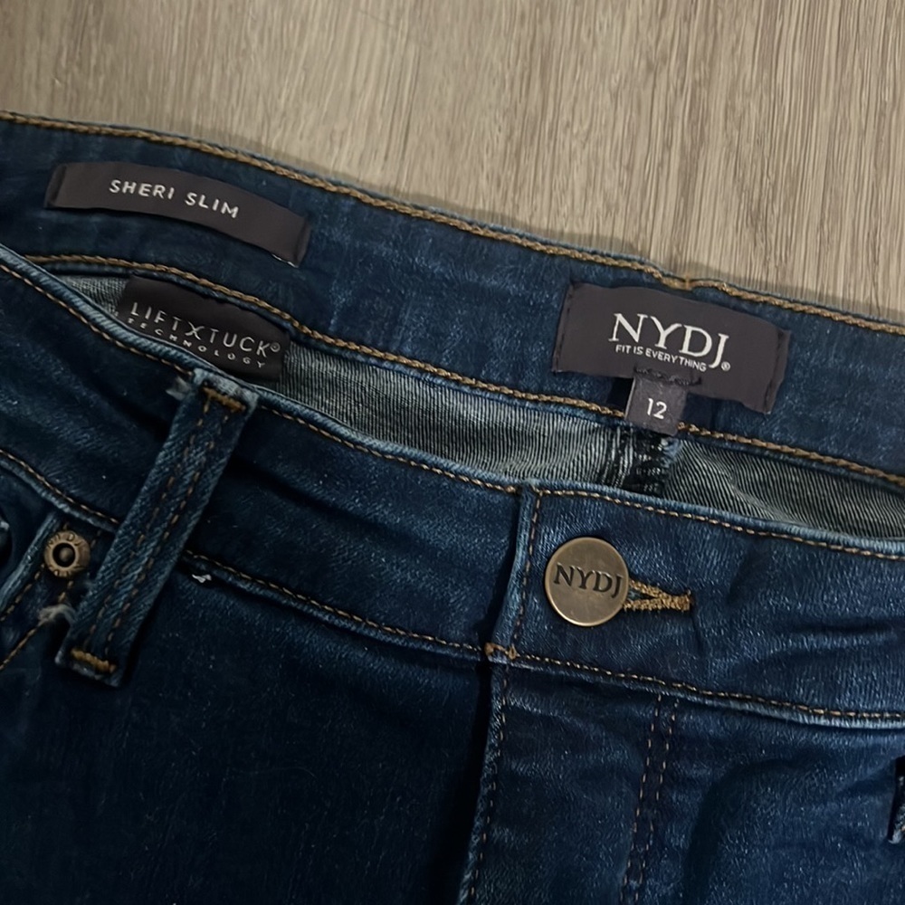 NYDJ Slim Cooper Jeans - Size 12, Dark Wash NWT - Picture 5 of 11